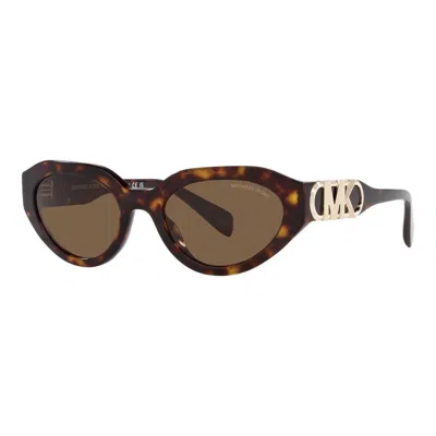 Michael Kors Ladies' Sunglasses  Empire Oval Mk 2192 Gbby2 In Brown