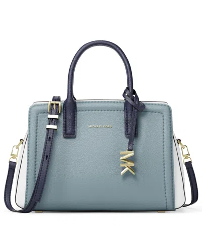 Michael Kors Laila Extra Small Leather Crossbody Bag In Blue