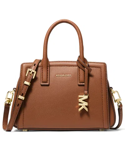 Michael Kors Laila Extra- Small Leather Crossbody In Brown