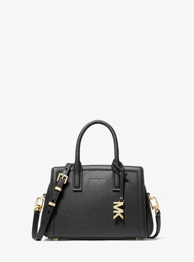 Michael Kors Laila Extra-small Leather Crossbody Bag In Black