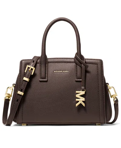Michael Kors Laila Extra- Small Leather Crossbody In Brown