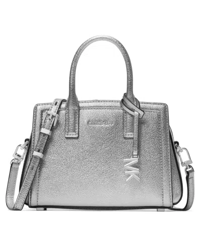 Michael Kors Laila Extra- Small Leather Crossbody In Metallic