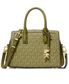 Michael Kors Laila Extra-small Signature Logo Crossbody Bag In Green