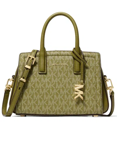 Michael Kors Laila Extra-small Signature Logo Crossbody Bag In Green