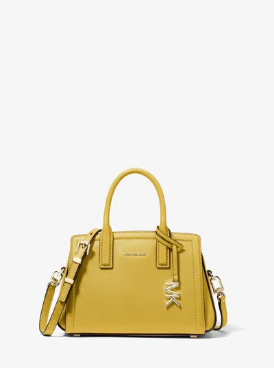 Michael Kors Laila Extra-small Leather Crossbody Bag In Yellow