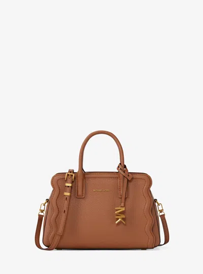 Michael Kors Laila Extra-small Pebbled Leather Convertible Crossbody Bag In Purple