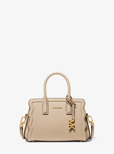 Michael Kors Laila Extra-small Pebbled Leather Convertible Crossbody Bag In Brown