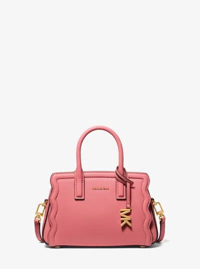 Michael Kors Laila Extra-small Pebbled Leather Convertible Crossbody Bag In Pink