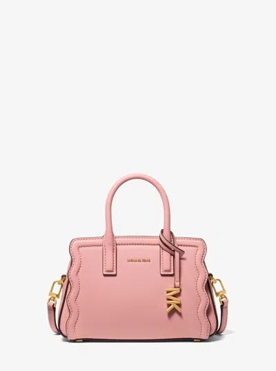Michael Kors Laila Extra-small Pebbled Leather Convertible Crossbody Bag In Pink