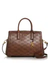 Michael Kors Laila Medium Leather Satchel In Brown