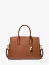 Michael Kors Laila Medium Leather Satchel In Brown