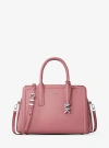 Michael Kors Laila Medium Leather Satchel In Red