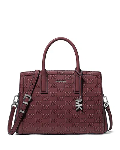 Michael Kors Laila Medium Satchel In Burgundy