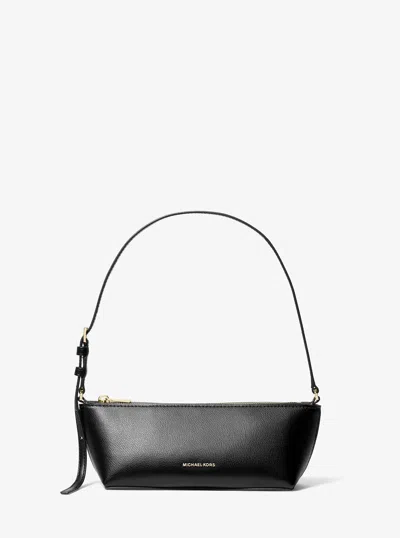 Michael Kors Laila Small Leather Pochette In Pink