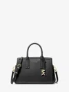 Michael Kors Laila Small Pebbled Leather Satchel In Black