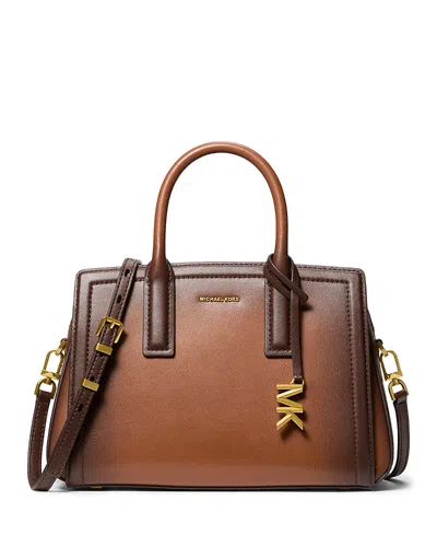 Michael Kors Laila Small Satchel In Brown