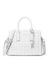 Michael Kors Laila Small Satchel In Optic White