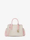 Michael Kors Laila Small Signature Logo Satchel In Pink