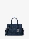 Michael Kors Laila Small Studded Leather Satchel In Blue