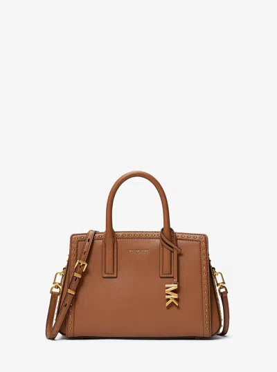 Michael Kors Laila Small Studded Leather Satchel In Multi