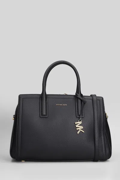 Michael Kors Laila Tote In Black Leather