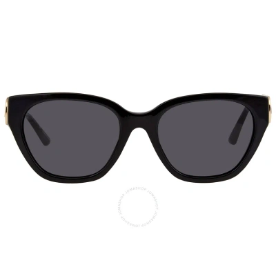 Michael Kors Lake Como Dark Grey Solid Cat Eye Ladies Sunglasses Mk2154 300587 54 In Black / Dark / Grey