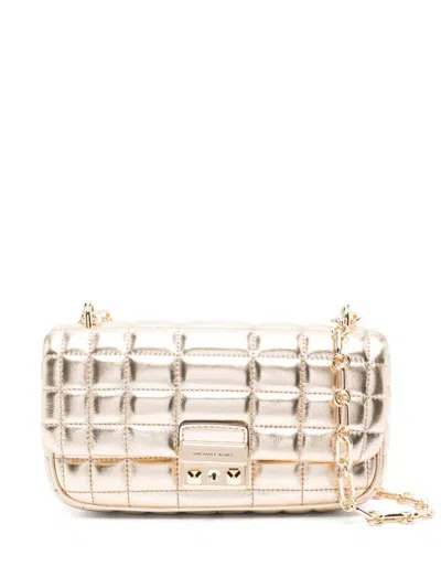 Michael Kors Lamb Crossbody Bag In Gold