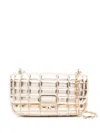 Michael Kors Quilted Metallic Shoulder Bag With Chain Strap In Gold