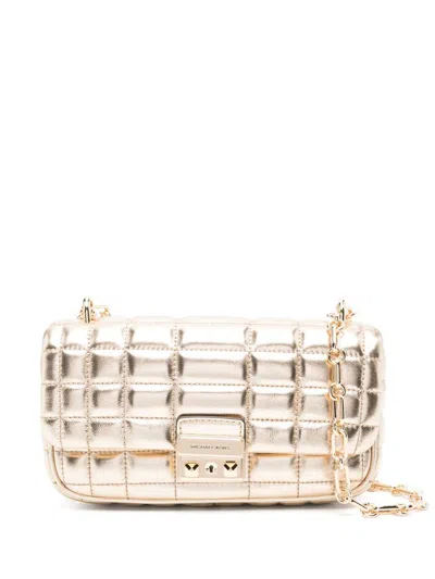 MICHAEL KORS LAMB CROSSBODY BAG IN ROSE-GOLD-TONE