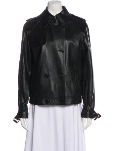 Pre-owned Michael Kors Lamb Leather Jacket In Black