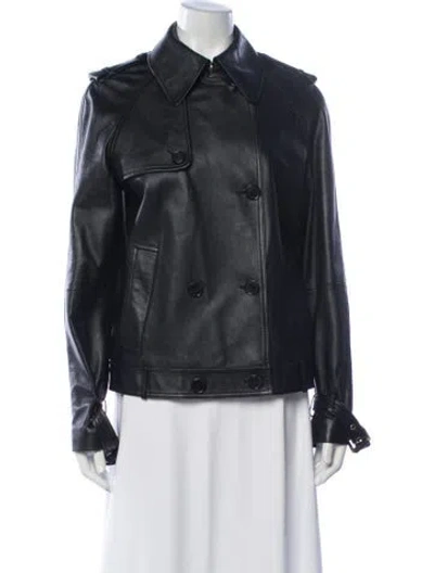 Pre-owned Michael Kors Lamb Leather Jacket In Black