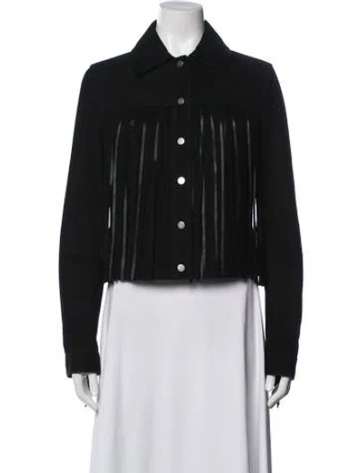 Pre-owned Michael Kors Lamb Leather Jacket In Black