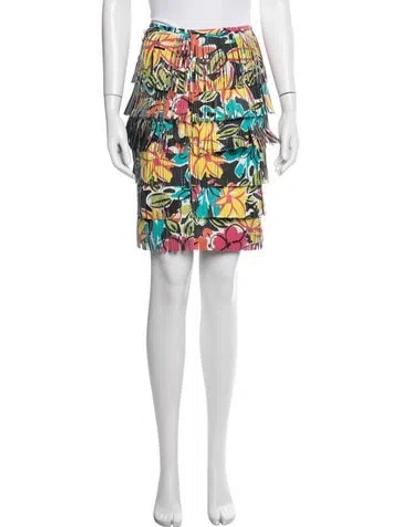 Pre-owned Michael Kors Lamb Leather Mini Skirt In Black