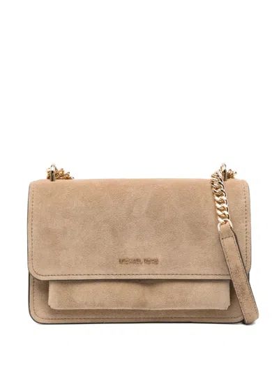 Michael Kors Large Claire Shoulder Bag In Neutral
