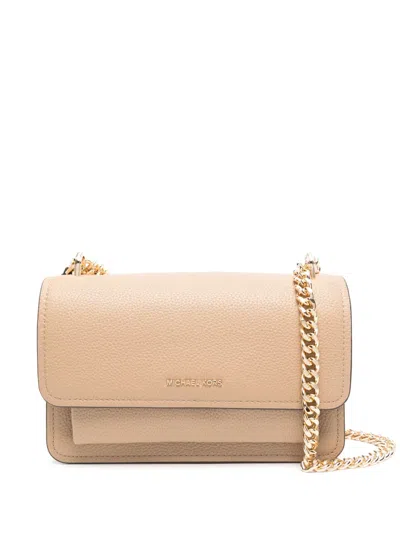 Michael Kors Large Claire Shoulder Bag In Nude