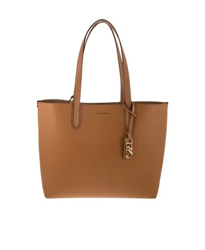 Michael Kors Large Eliza Logo-lettering Leather Tote Bag In Brown