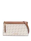 Michael Kors Monogram-pattern Leather Crossboby Bag In Nude