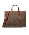 Michael Kors Gigi Large Empire Signature Logo Tote Bag In Brown