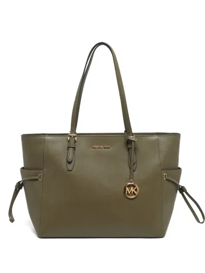 Pre-owned Michael Kors Large Gilly Leather Tote Bag In Green