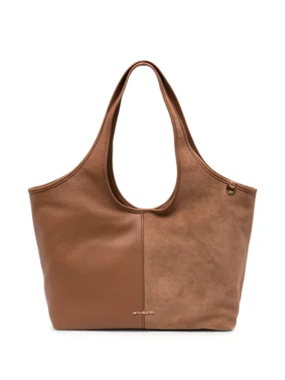 Michael Kors Large Henly Leather Tote Bag In Brown