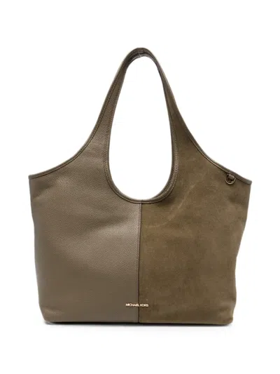 Michael Kors Large Henly Paneled Tote Bag In Green