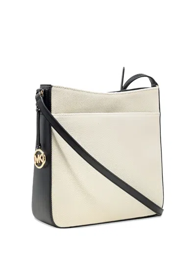 Michael Kors Large Jet Set Travel Striped Shoulder Bag In Neutral