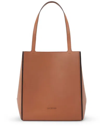 Michael Kors Large Jordi Tote Bag In Brown