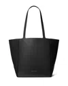 Michael Kors Jordi Large Leather Tote Bag In Black