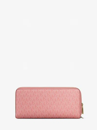 Michael Kors Large Logo Continental Wallet In Black