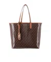 Michael Kors Large Logo-print Canvas Tote Bag In Brown