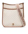 Michael Kors Large Luisa Canvas Crossbody Bag In White