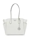 Michael Kors Large Marilyn Tote Bag In White
