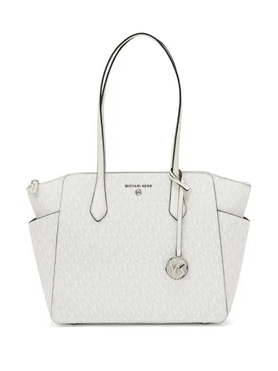 Michael Kors Large Marilyn Tote Bag In White