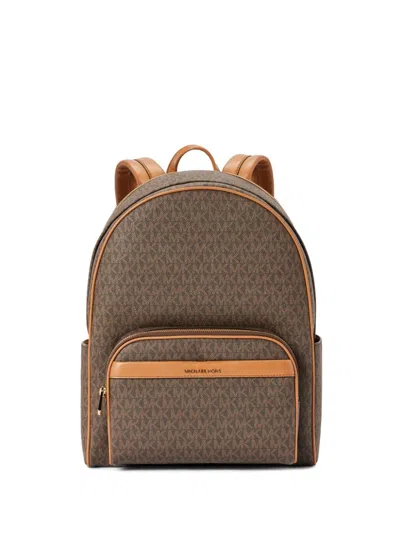 Michael Kors Large Monogram-canvas Backpack In 252 Biscuit